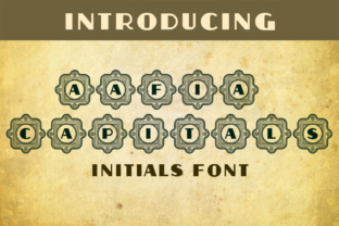 Aafia Capitals: Vintage Fancy Initial Font for Handmade Brands