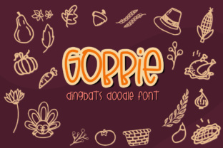 Gobbie: A Thanksgiving-Themed Doodle Font for Festive Branding