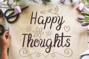 Happy Thoughts Typeface: Elevating Editorial Design with Modern Script