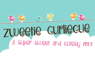 Zweetie Curliecue: The Whimsical Script Handwritten Font for Charming Product Design